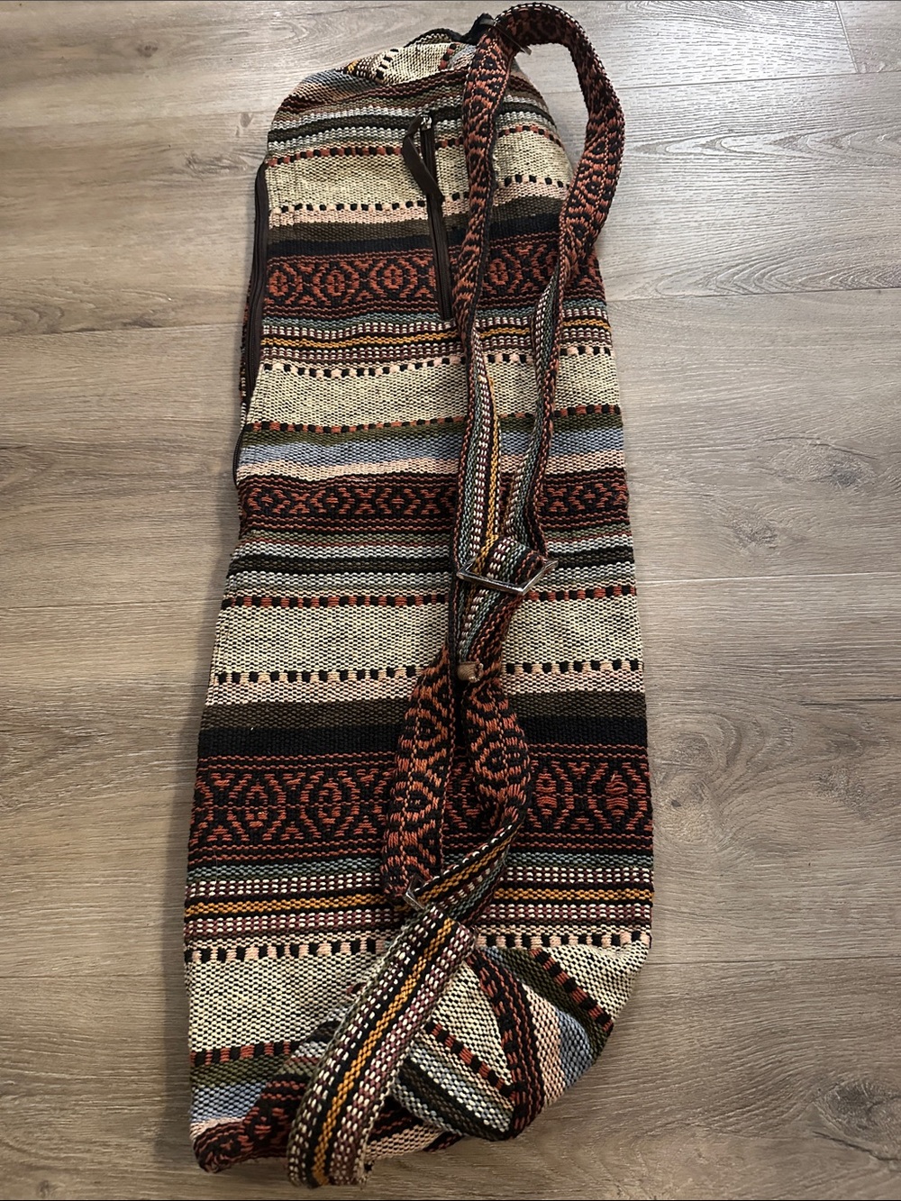 Bohemian Striped Knit Jumpsuit Bag - Rust and Beige / Raj - La NWOT